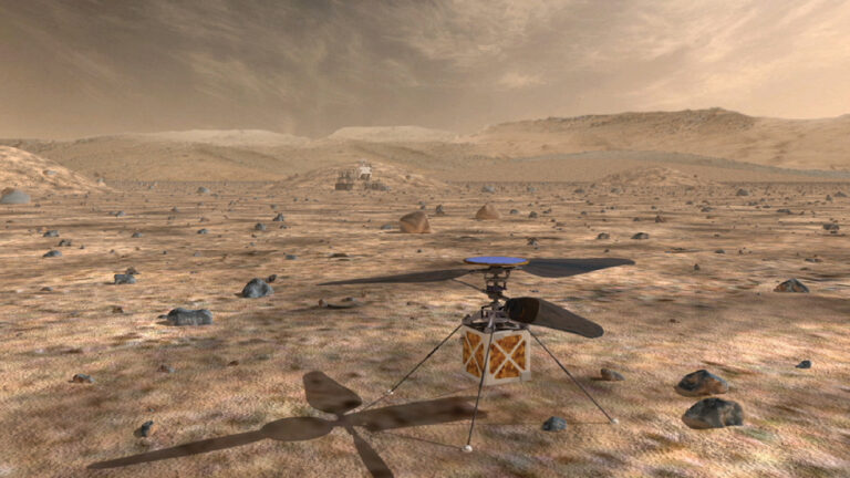 A drone on a desert.