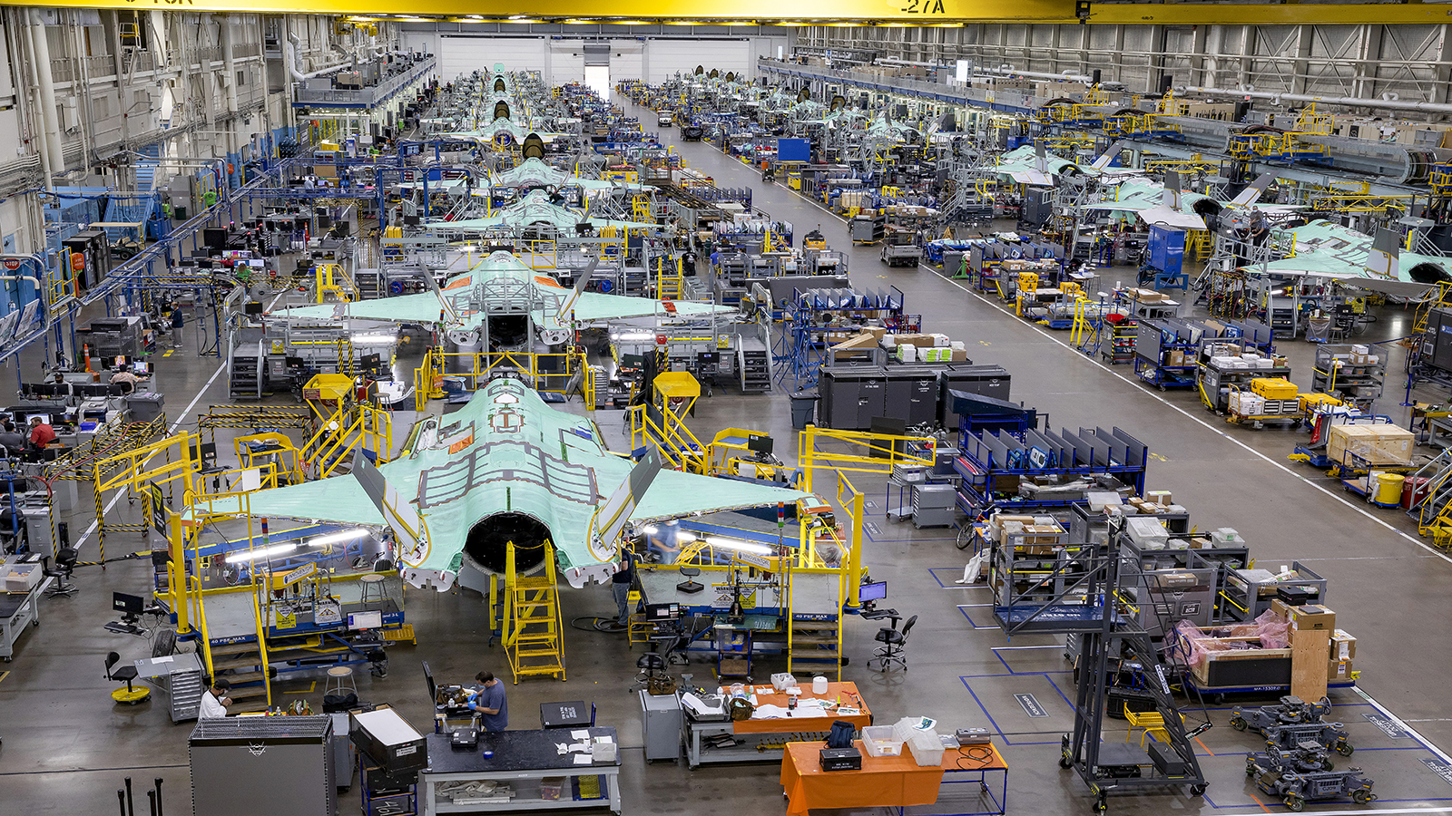 Document F-35 production line from crane monorail
