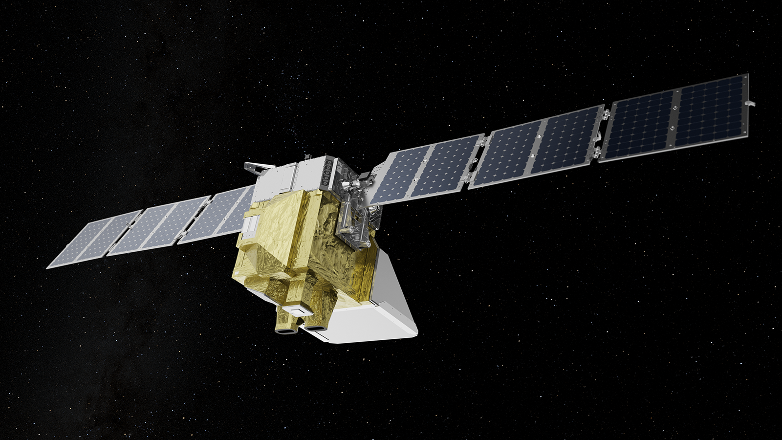 Illustration of MethaneSAT on orbit