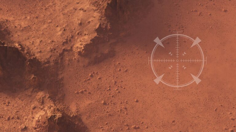 Aerial view of Mars