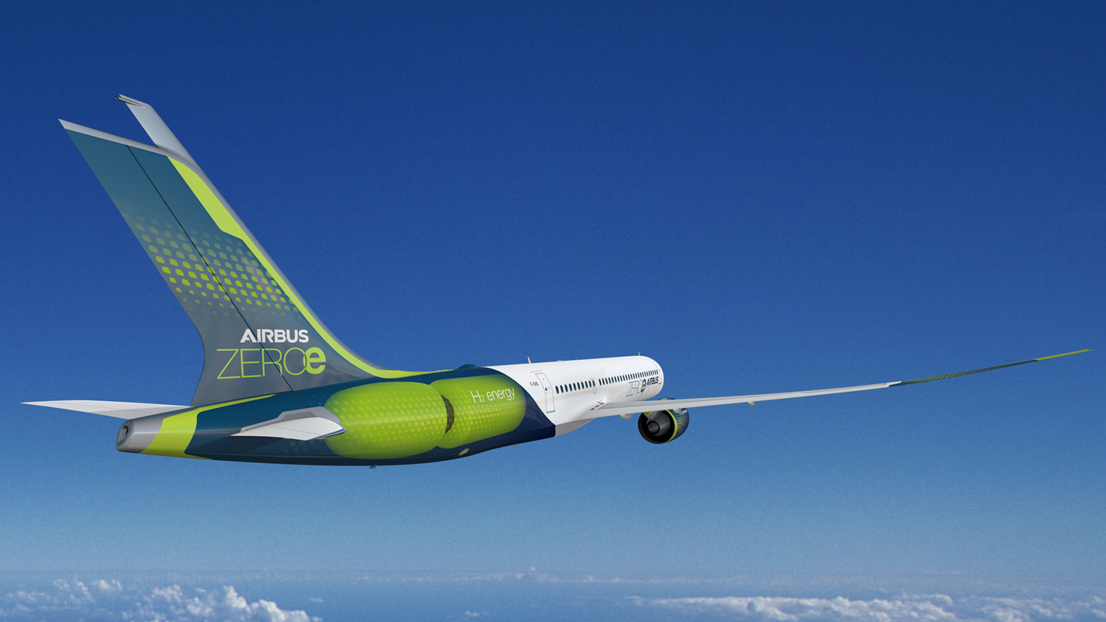 Airbus turbofan hydrogen airliner concept