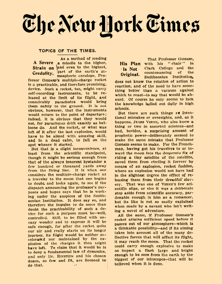 Passage from NYT editorial — New York Times Jan. 13, 1920 editorial, “A Severe Strain on Credibility